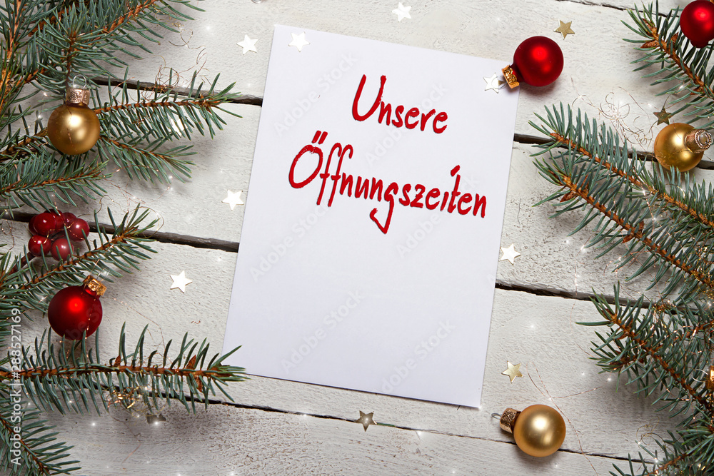 Öffnungszeiten Weihnachten