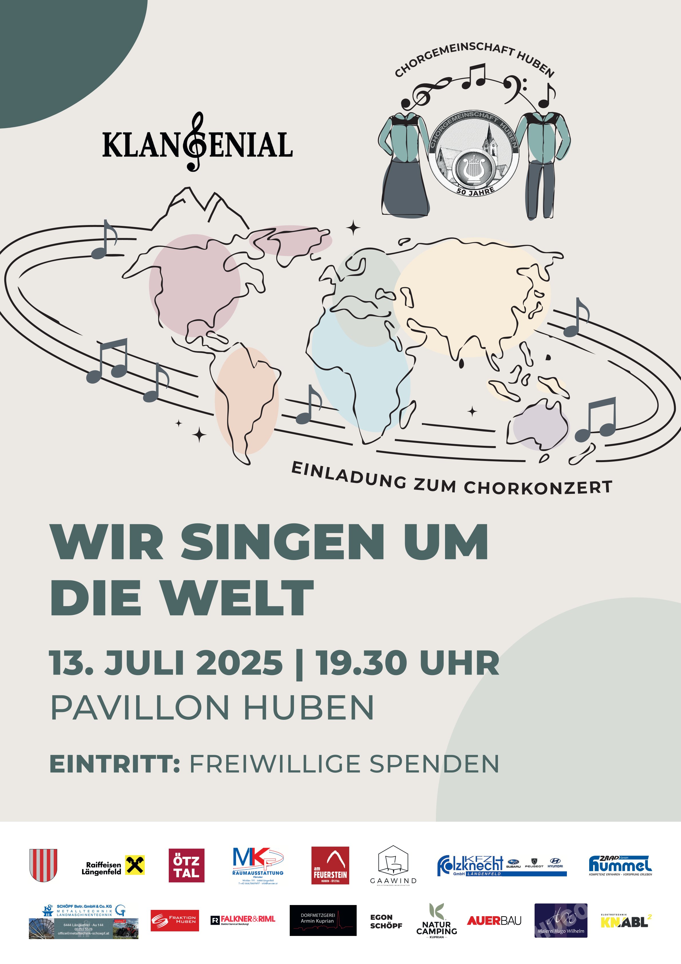 Wir Singen um die Welt - Chorkonzert der Chorgemeinschaft Huben