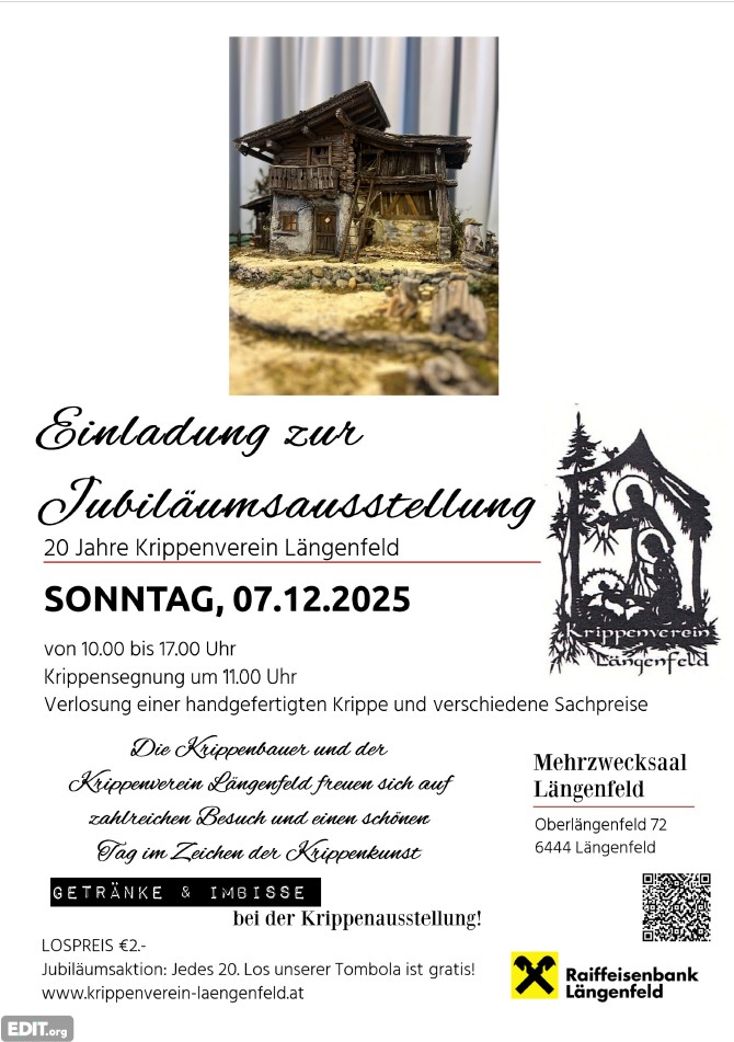 Einladung zur Jubiläumsausstellung - Krippenausstellung